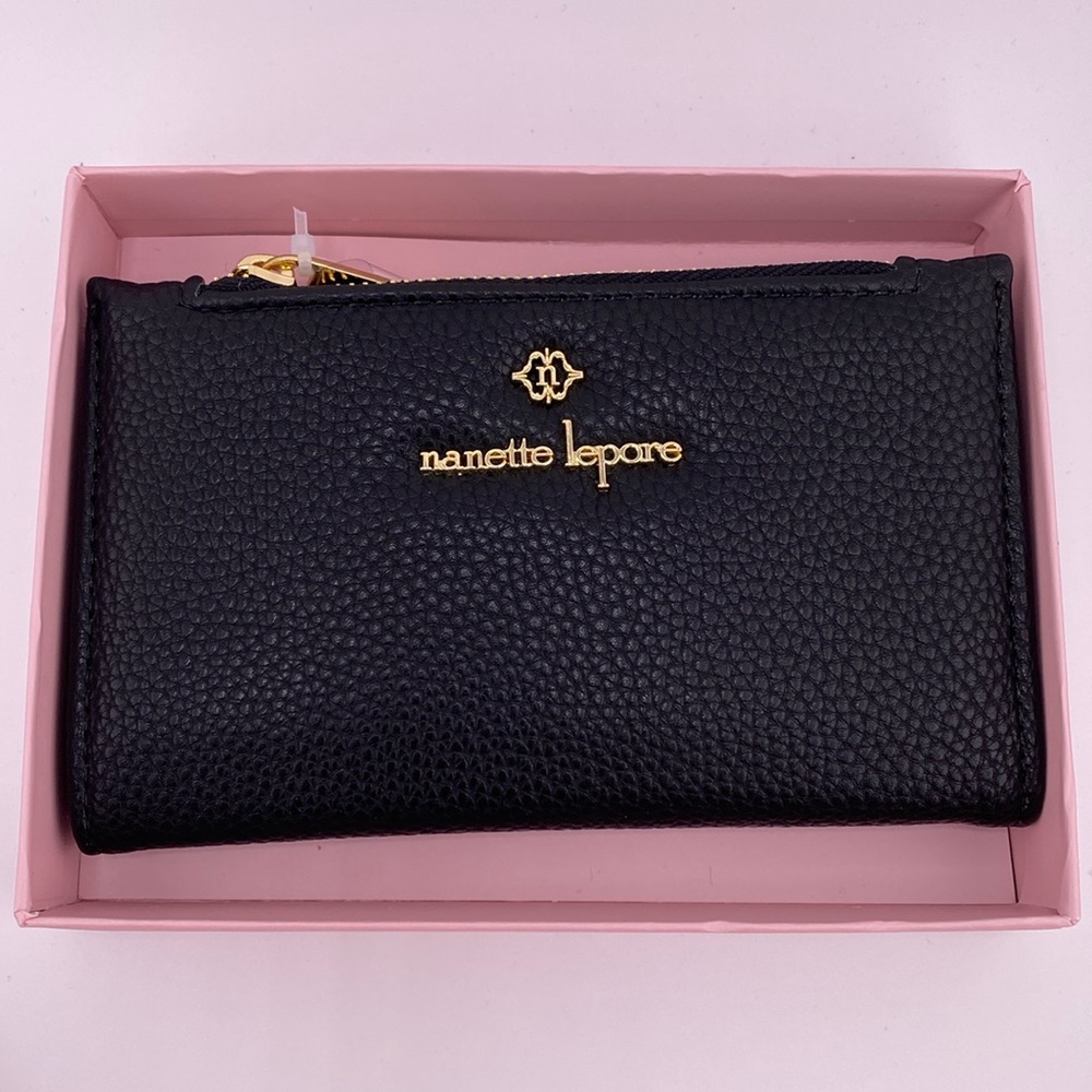 NIB - Black Bi-Fold Wallet in Gift Box. Never used.